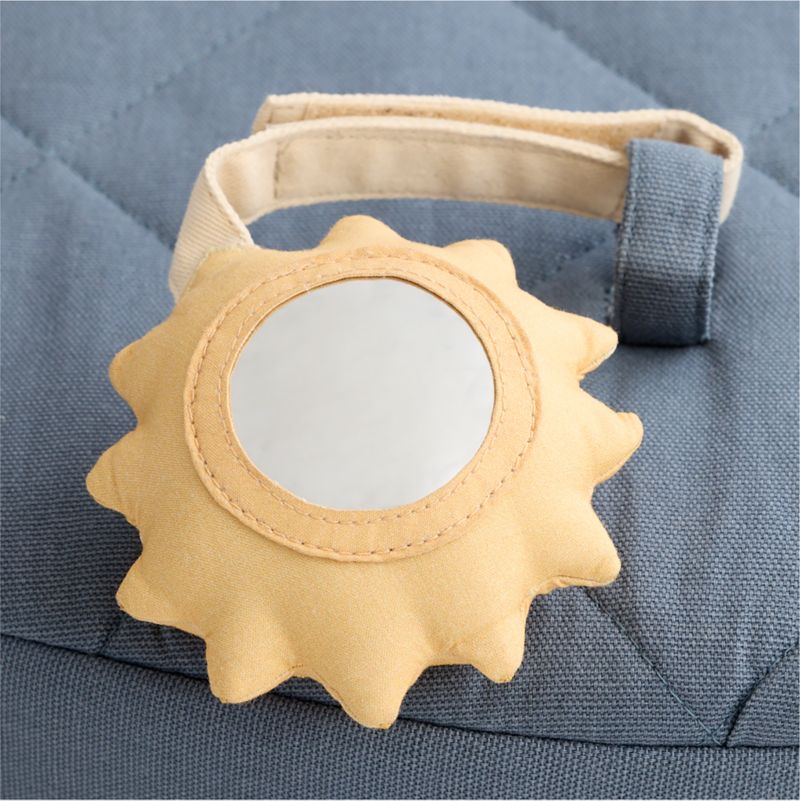 Organic Washable Blue Baby Activity Chair with Lunar Sun Baby Rattle Set - image 6 of 7