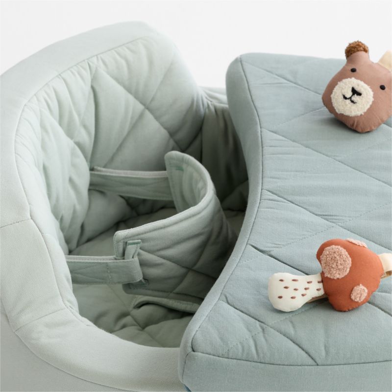Organic Washable Green Baby Activity Chair with Woodland Baby Rattle Set - image 4 of 7