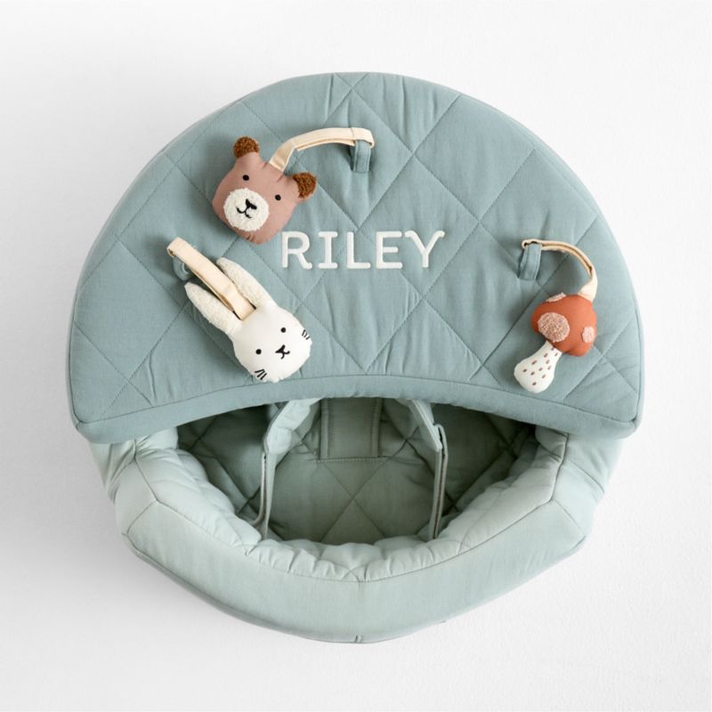 Organic Washable Green Baby Activity Chair with Woodland Baby Rattle Set - image 1 of 7