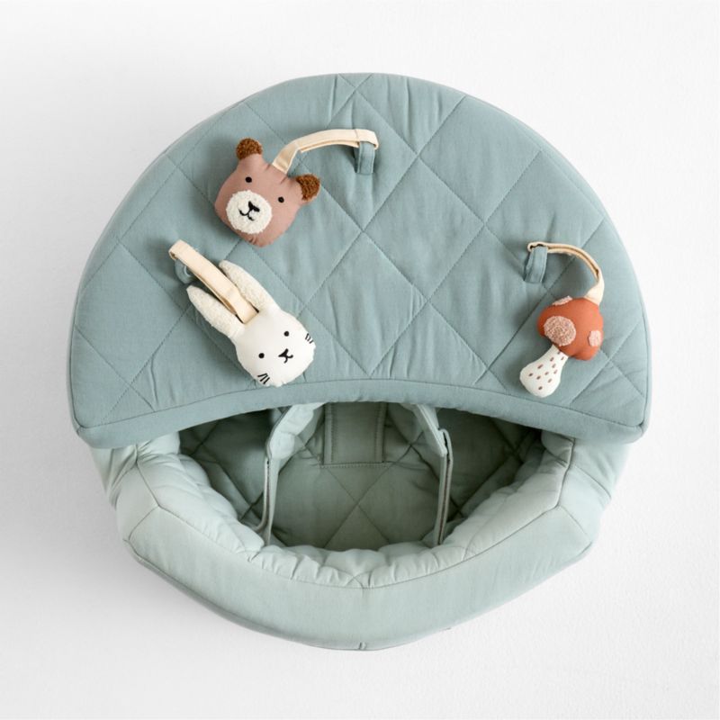 Organic Washable Green Baby Activity Chair with Woodland Baby Rattle Set - image 2 of 7