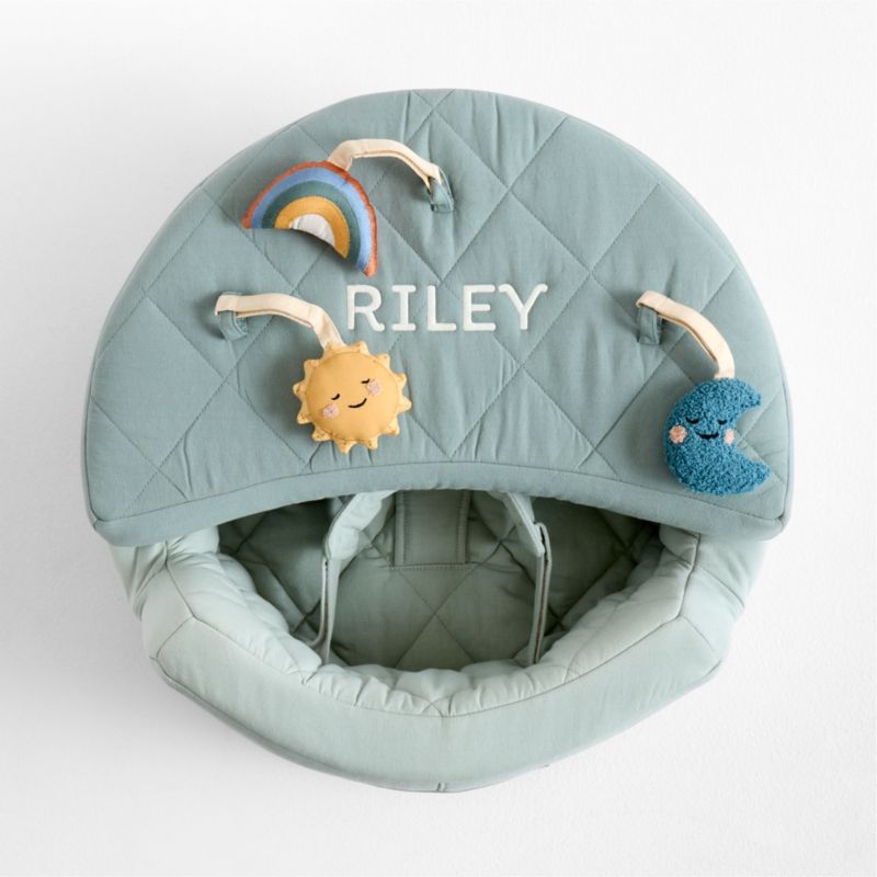 Organic Washable Green Baby Activity Chair with Lunar Sun Baby Rattle Set - image 1 of 7