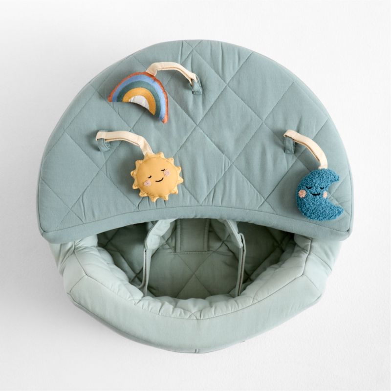 Organic Washable Green Baby Activity Chair with Lunar Sun Baby Rattle Set - image 2 of 7