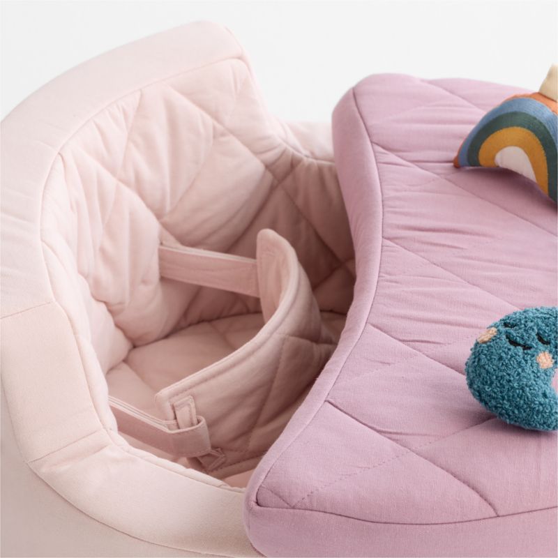 Organic Washable Purple Baby Activity Chair with Lunar Sun Baby Rattle Set - image 4 of 7