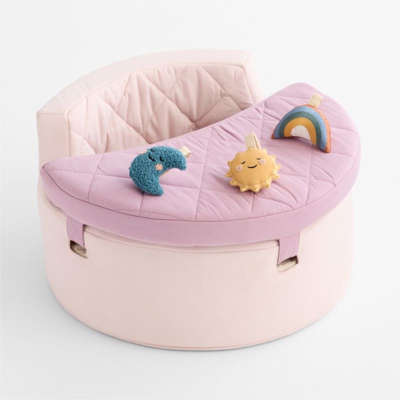 Organic Washable Purple Baby Activity Chair with Lunar Sun Baby Rattle Set - image 3 of 7