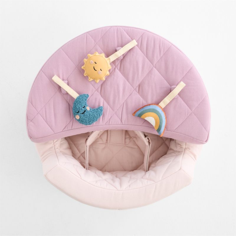 Organic Washable Purple Baby Activity Chair with Lunar Sun Baby Rattle Set - image 2 of 7