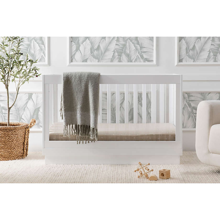 Acrylic convertible clearance crib