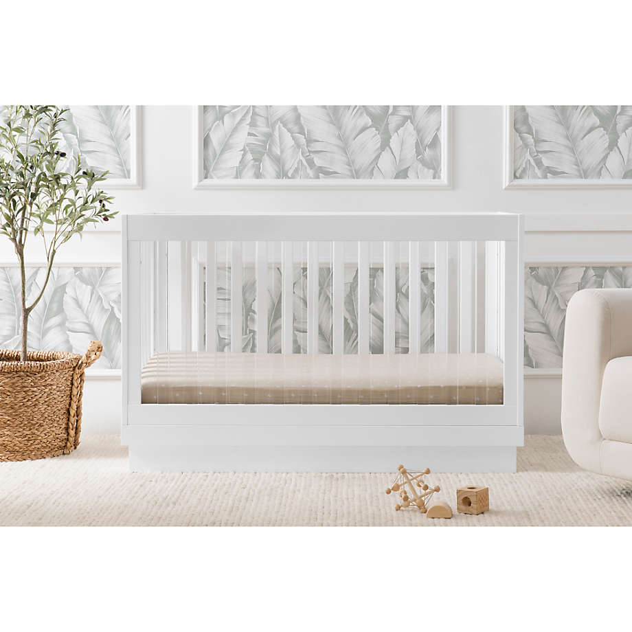 White acrylic outlet crib