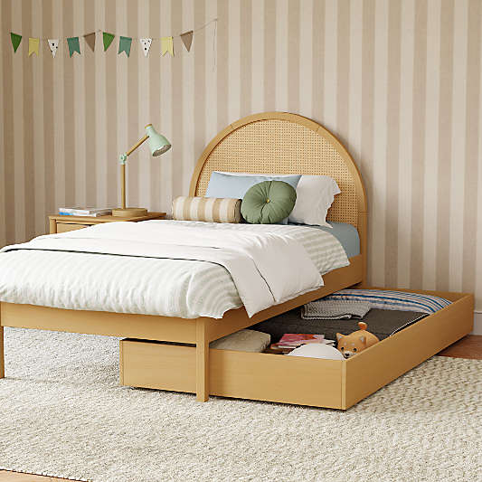 Babyletto Bondi Honey Wood Twin Kids Trundle Bed