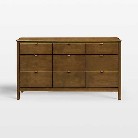Babyletto Bondi Natural Walnut Wide 9-Drawer Kids Dresser