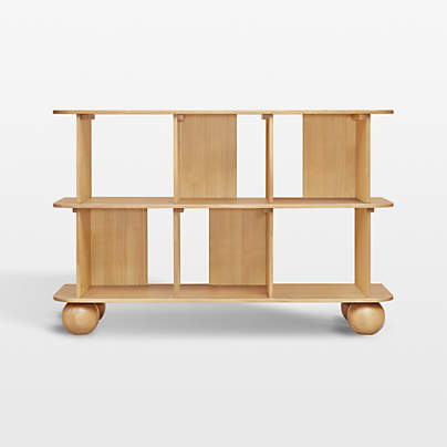 Babyletto Crosby Honey Wood Kids Open Bookcase
