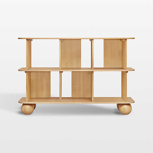 Babyletto 50" Crosby Honey Wood Kids Open Bookcase