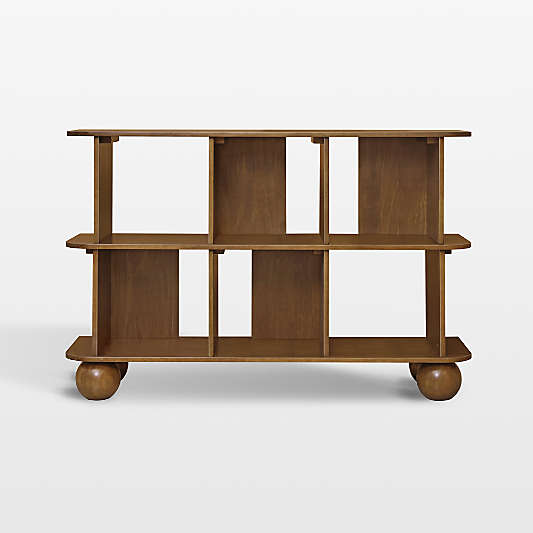 Babyletto Crosby Natural Walnut Wood Kids Open Bookcase