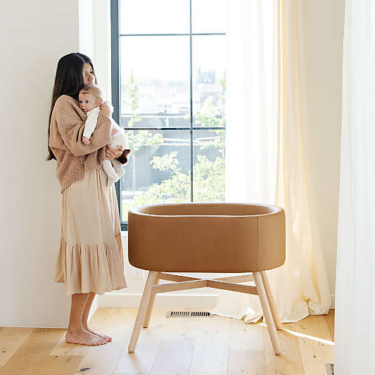 Babyletto X Gathre Capsule Camel Brown Baby Bassinet