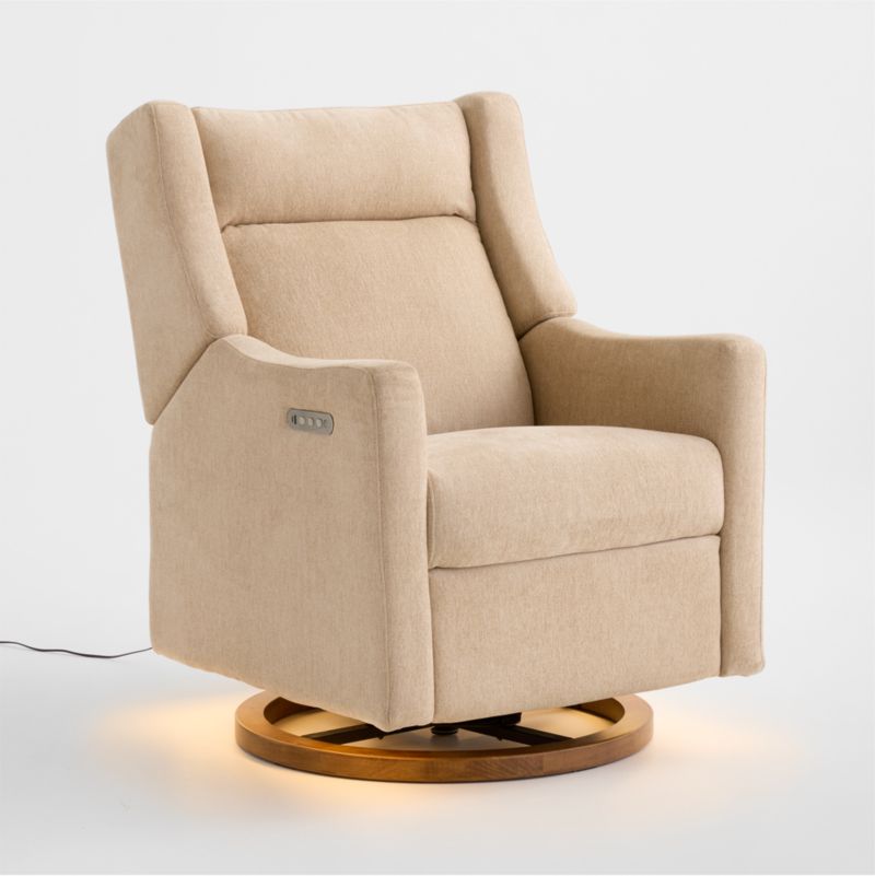 Babyletto Kiwi Pro Desert Tan Swivel Glider Power Recliner Nursery Chair - image 8 of 10