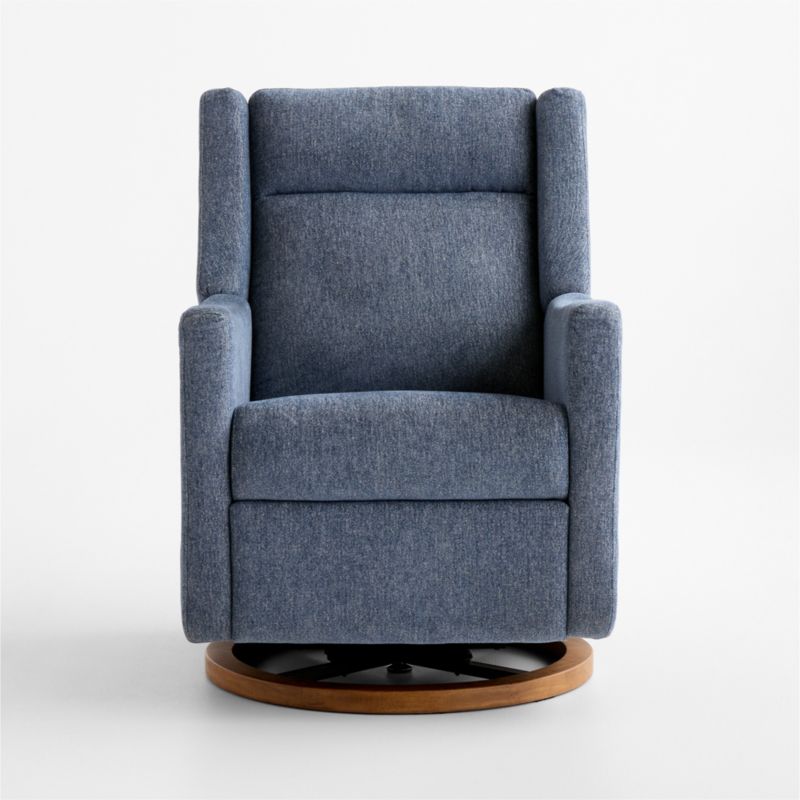 Babyletto Kiwi Pro Ocean Blue Swivel Glider Power Recliner Nursery Chair - image 2 of 10