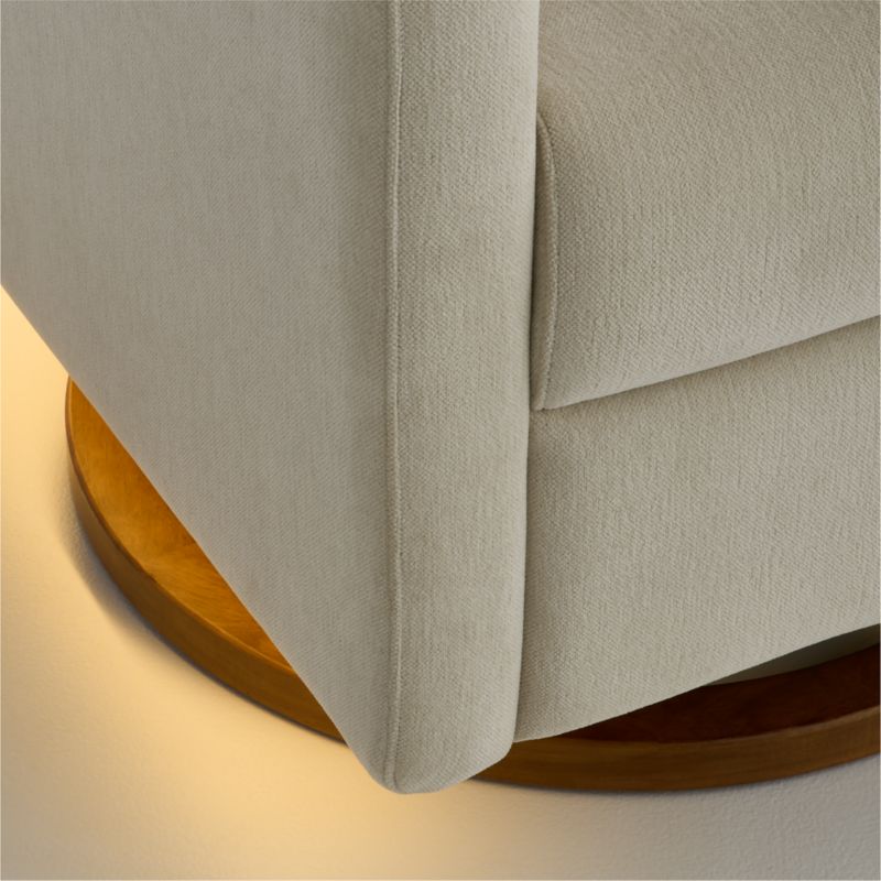 Babyletto Kiwi Pro Oyster Cream Swivel Glider Power Recliner Nursery Chair - image 10 of 11