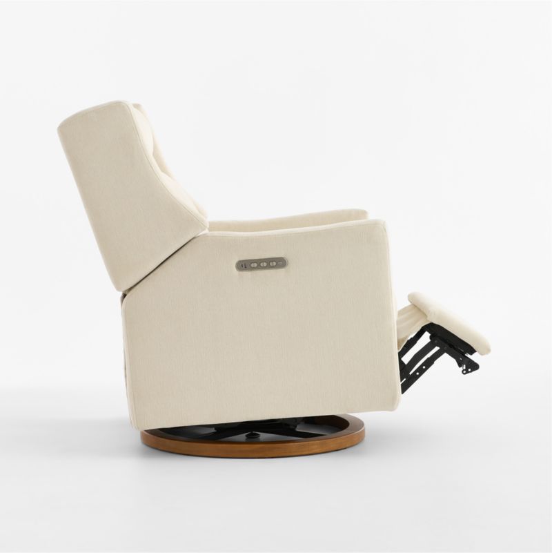 Babyletto Kiwi Pro Oyster Cream Swivel Glider Power Recliner Nursery Chair - image 5 of 11