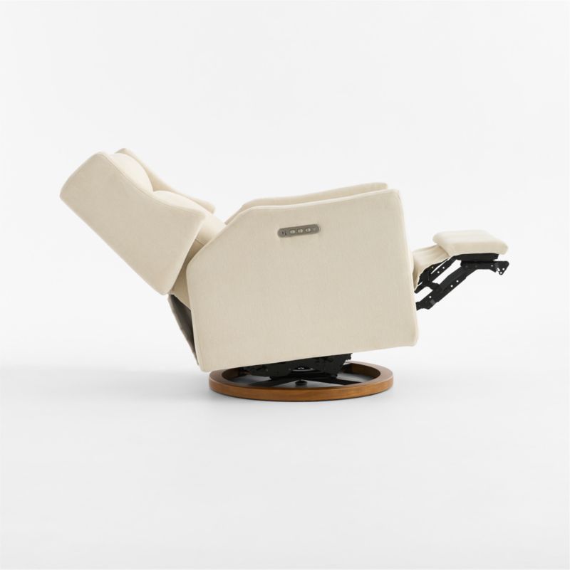 Babyletto Kiwi Pro Oyster Cream Swivel Glider Power Recliner Nursery Chair - image 6 of 11