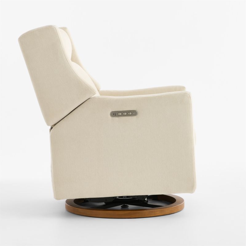 Babyletto Kiwi Pro Oyster Cream Swivel Glider Power Recliner Nursery Chair - image 3 of 11