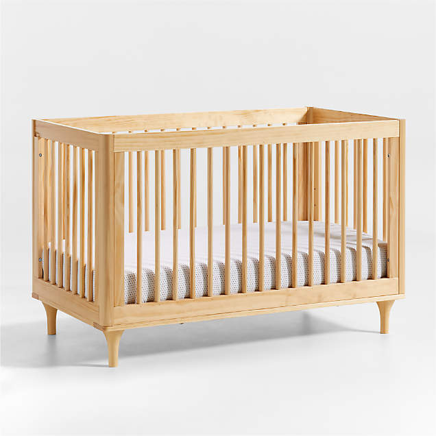 Finn Sage Green Wood Convertible Baby Crib + Reviews Crate & Kids