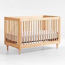 Babyletto Lolly Natural 3-in-1 Wood Convertible Baby Crib with Toddler ...