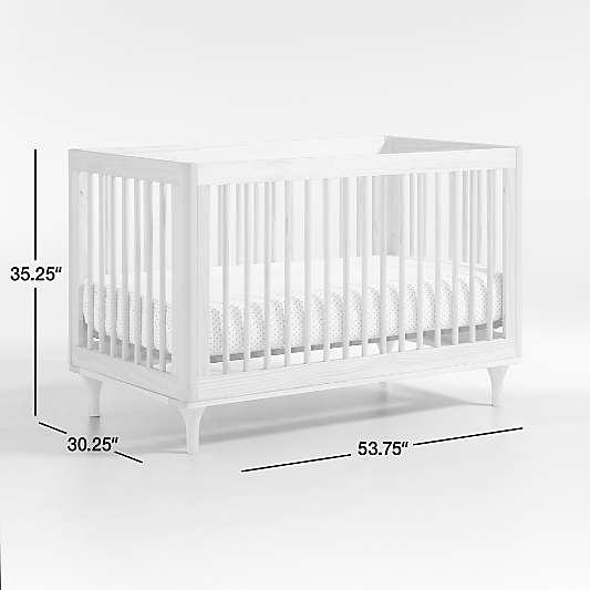 Babyletto Lolly Natural Wood 3-in-1 Convertible Baby Crib with Toddler Bed Conversion Kit