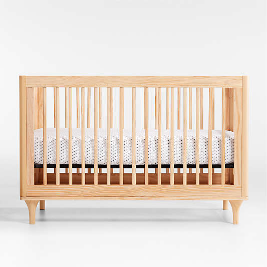 Babyletto Lolly Natural Wood 3-in-1 Convertible Baby Crib with Toddler Bed Conversion Kit