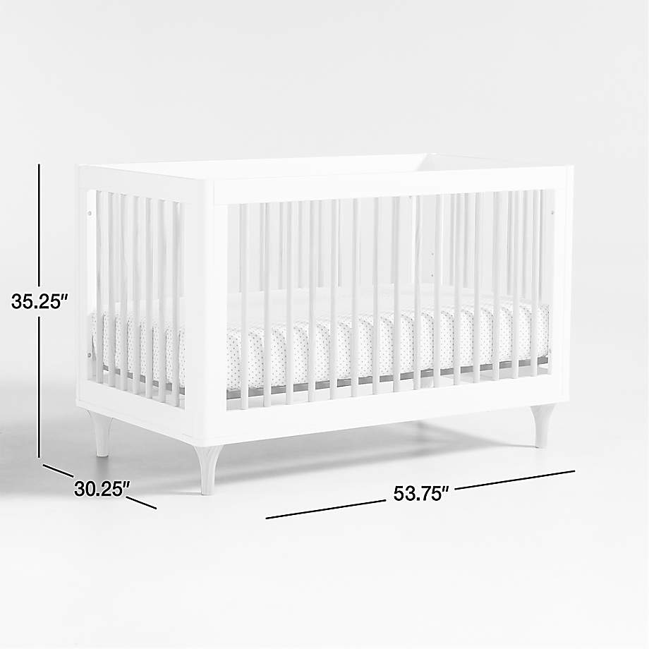 Babyletto Lolly 3-in-1 Crib with Toddler Bed Conversion Kit (White/Natural)  IN-STOCK