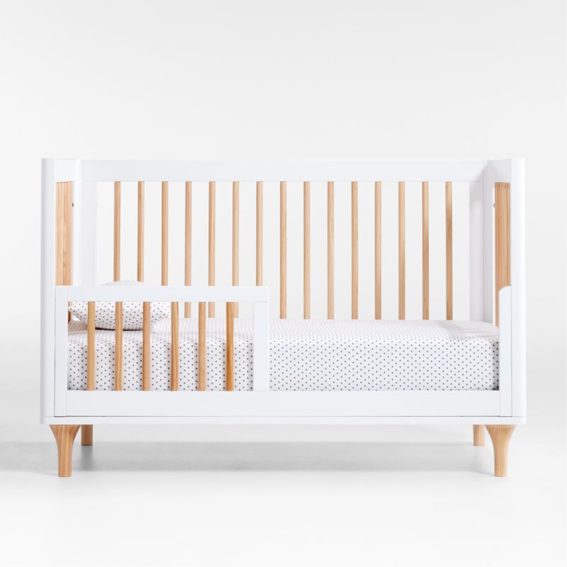 Babyletto Lolly White & Natural Wood 3-in-1 Convertible Baby Crib with Toddler Bed Conversion Kit - image 9 of 21