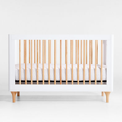 View Babyletto Lolly White & Wood 3-in-1 Convertible Crib details