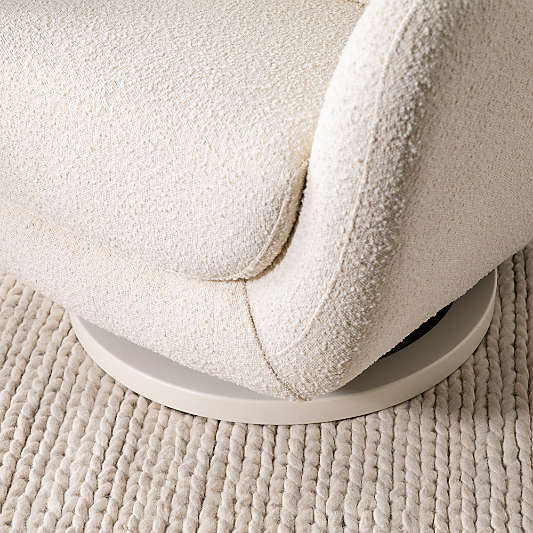 Babyletto x Nursery Works Solstice Ivory Boucle Nursery Glider Chair