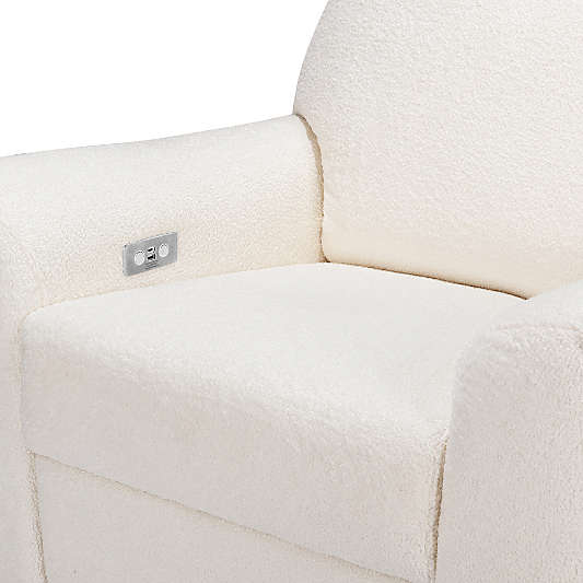 Babyletto x Nursery Works Sunday Shearling Swivel Glider Power Recliner