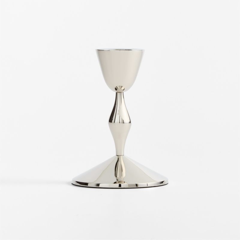 Beaded Mini Chrome Taper Holder 4.5" - image 5 of 7