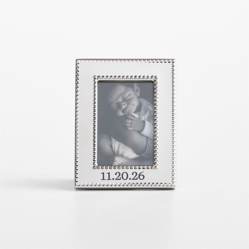 Signature Silver Beaded Metal Picture Frame 2"x3" - image 4 of 7