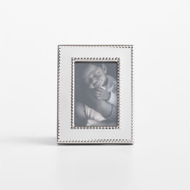 Signature Silver Beaded Metal Picture Frame 2"x3" - image 3 of 7