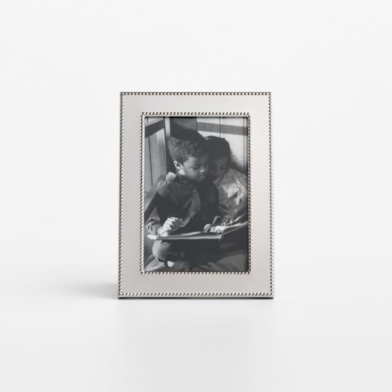Signature Silver Beaded Metal Picture Frame 4"x6" - image 3 of 7
