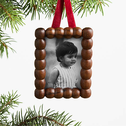 Beaded Wood 2026 Frame Christmas Tree Ornament