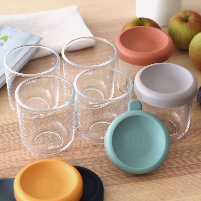 BEABA 8oz Glass Baby Food Jars, Set of 6 - image 1 of 7