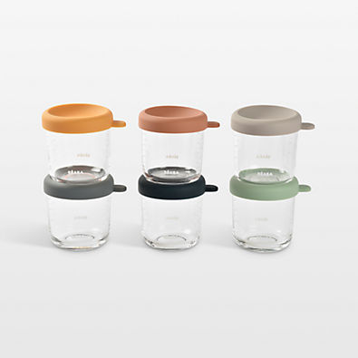 View BEABA 8oz Glass Baby Food Jars, Set of 6 details