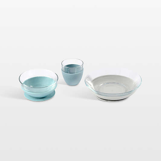 BEABA Rain Silicone and Glass Baby Meal Set
