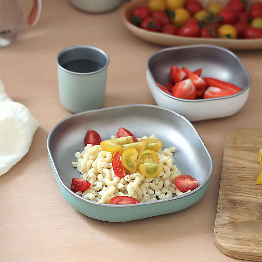 BEABA Sage Green Stainless Steel Baby Meal Set