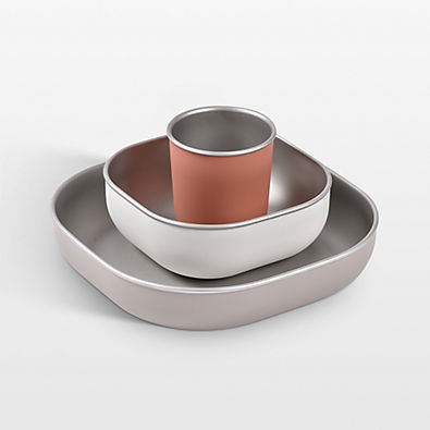 View BEABA Terracotta Stainless Steel Baby Meal Set details