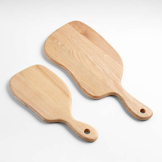 Beacon Medium Ash Wood Paddle Serve Board with Handle