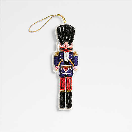 Beaded Nutcracker Christmas Tree Ornament