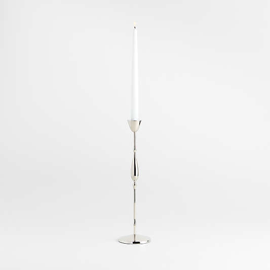 Beaded Medium Polished Chrome Finish Taper Holder 14.5"