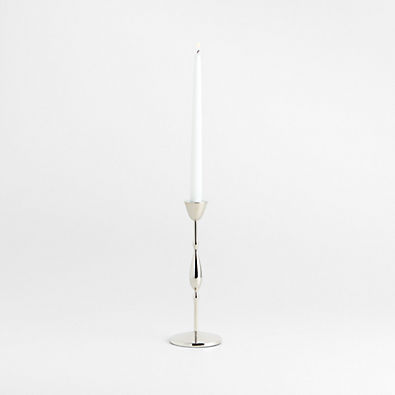 View Beaded Small Polished Chrome Taper Holder 10.5" details