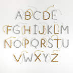 View Gold Beaded Monogram "J" Letter Christmas Ornament - image 2 of 5