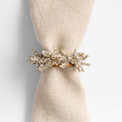 Beaded Silver and Gold Napkin Ring