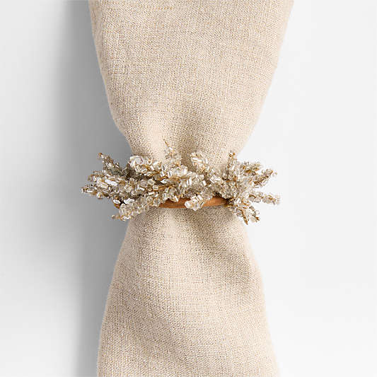 Beaded Silver and Gold Napkin Ring