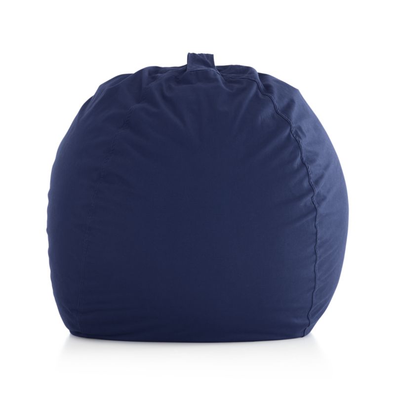 Large Dark Blue Bean Bag Chair - image 3 of 4